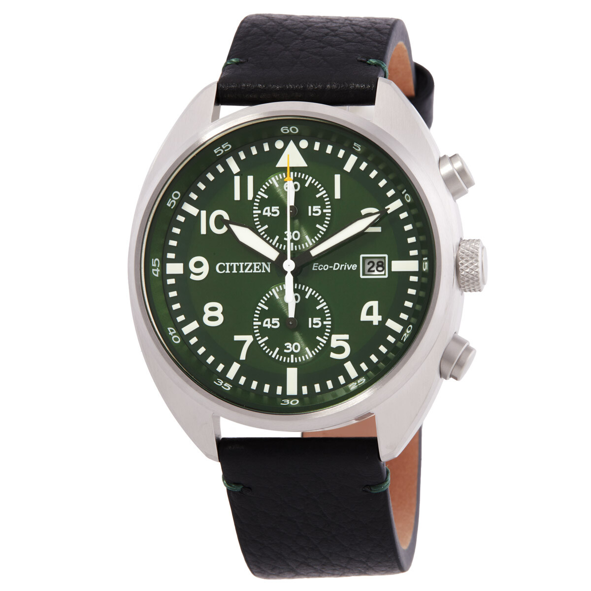 Citizen Chronograph Eco-Drive Green Dial Men's Watch CA7041-07X