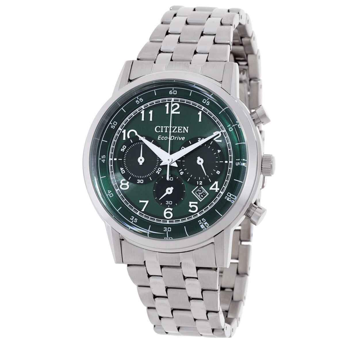 Citizen Eco-Drive Chronograph Green Dial Men's Watch CA4630-53X