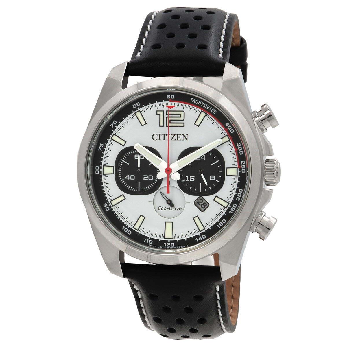 Citizen Eco-Drive Chronograph White Dial Men's Watch CA4640-09A