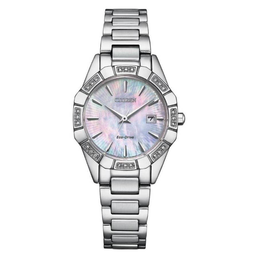 Citizen Eco-Drive Diamond Mother of Pearl Dial Ladies Watch EW2650-51D