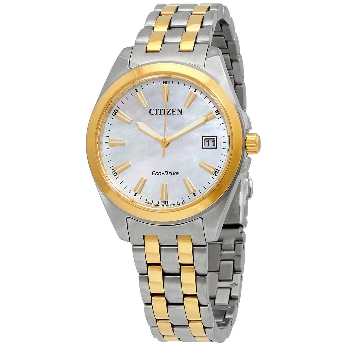 Citizen Eco-Drive Mother of Pearl Dial Two-tone Ladies Watch EO1224-54D