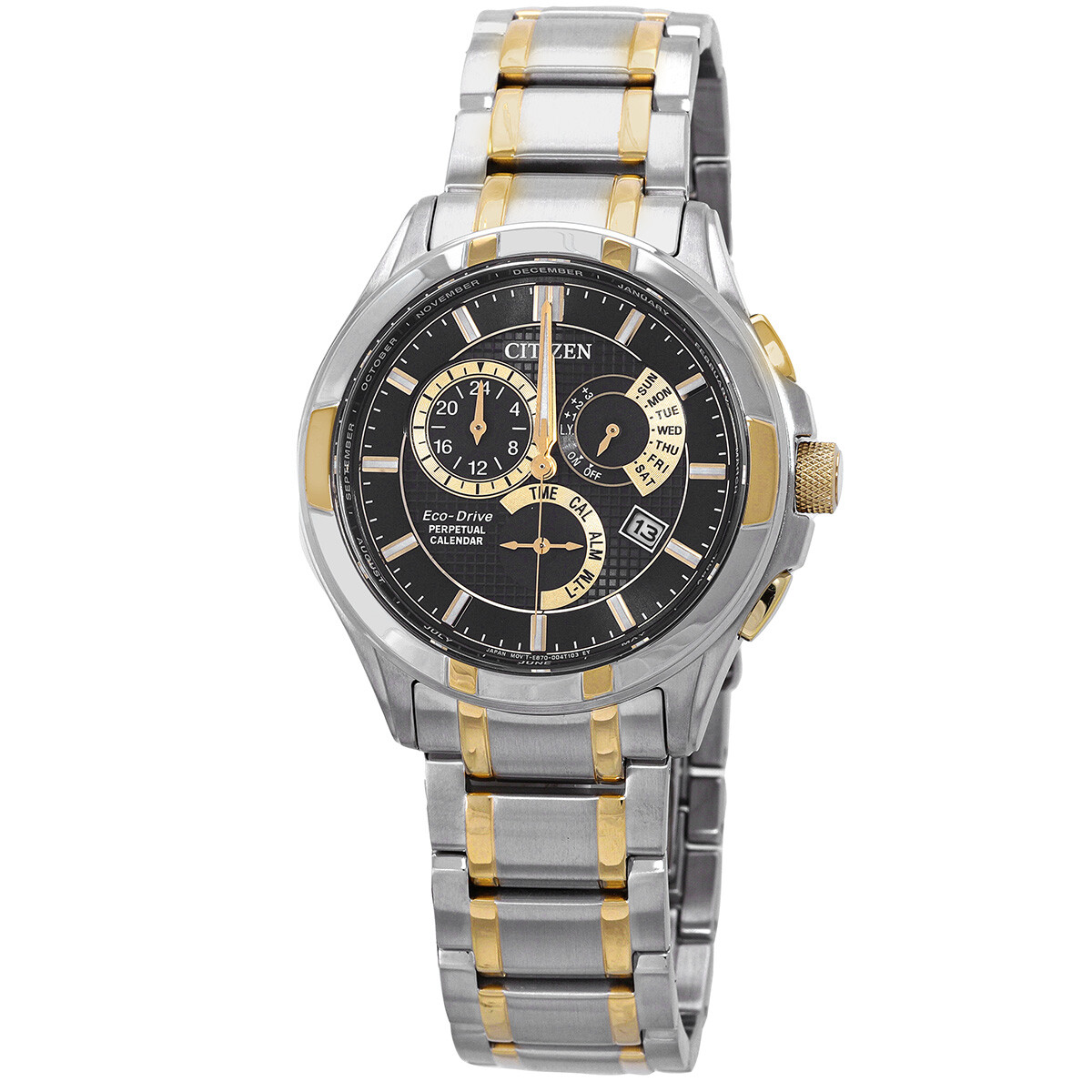 Citizen Eco-Drive Perpetual Alarm Black Dial Men's Watch BL8164-57E
