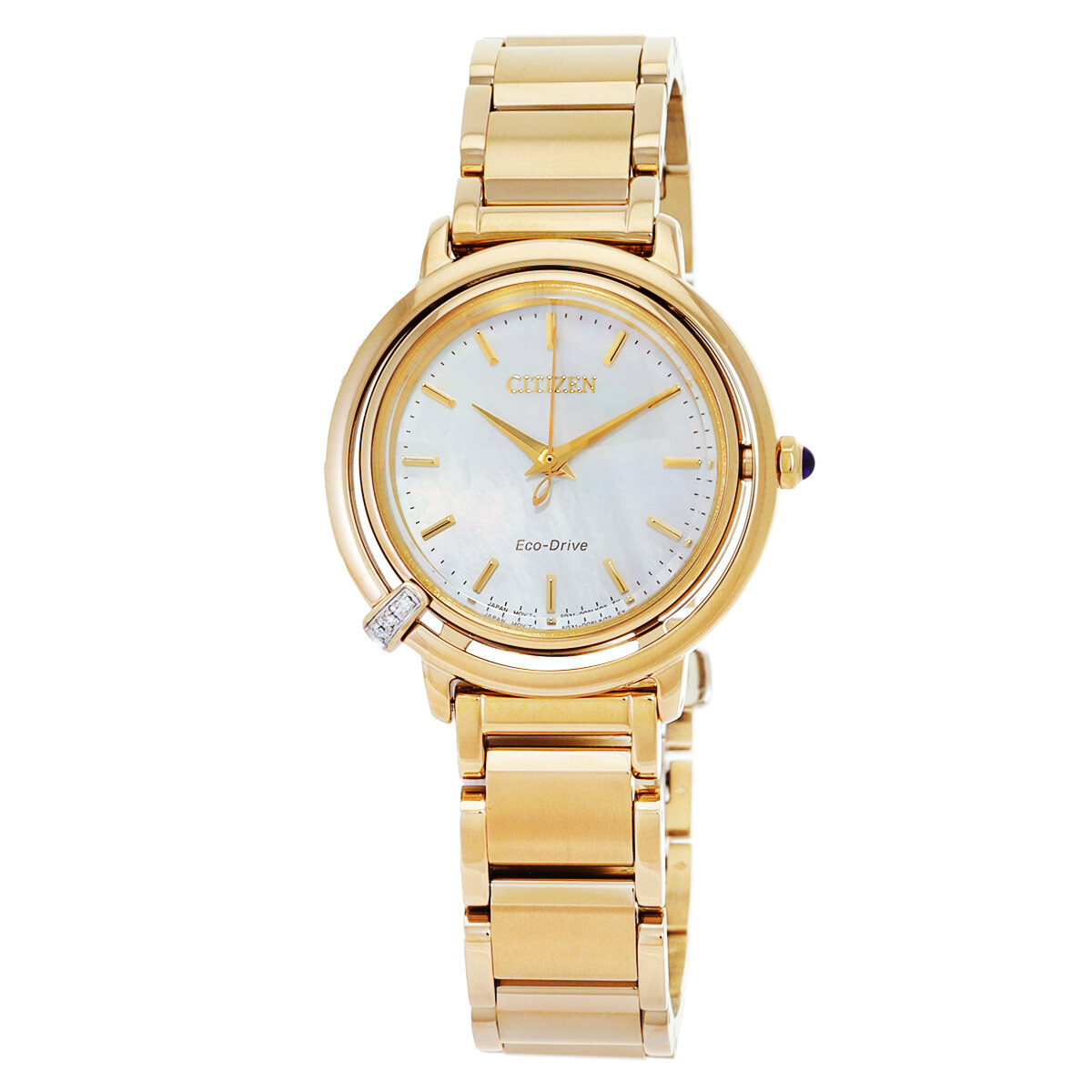 Citizen L Eco-Drive Mother of Pearl Dial Ladies Watch EM1092-64D