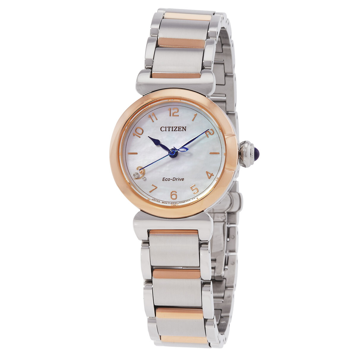 Citizen L Mae White Mother of Pearl Dial Ladies Watch EM1136-87D