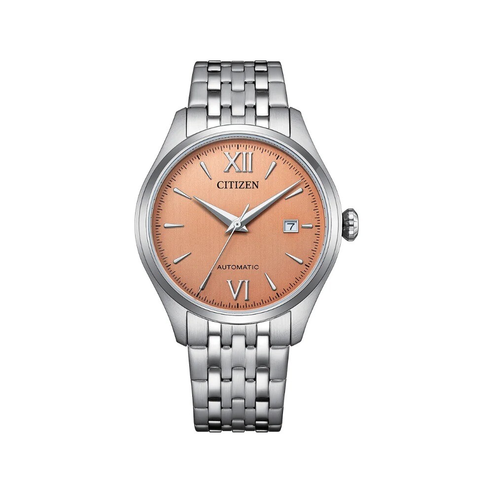 Citizen Mechanical Automatic Orange Dial Men's Watch NJ0240-55X