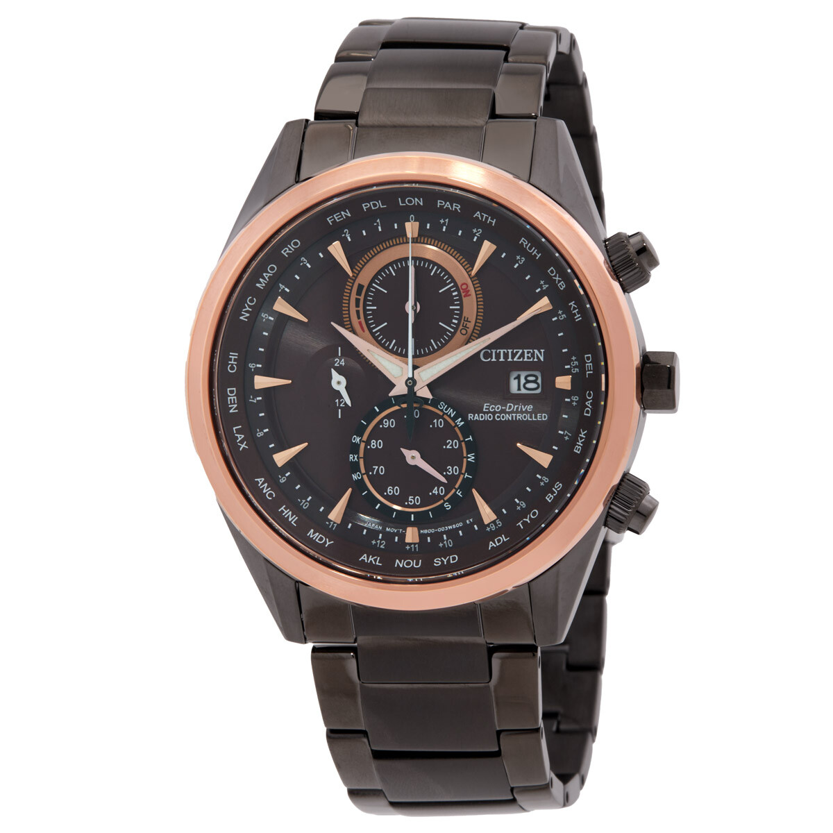 Citizen Perpetual Chronograph Red Dial Men's Watch AT8267-51X