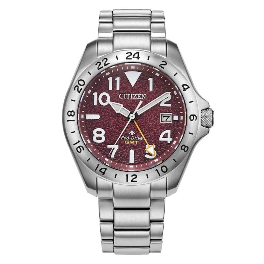 Citizen Promaster Land GMT Eco-Drive Red Dial Men's Watch BJ7150-50W
