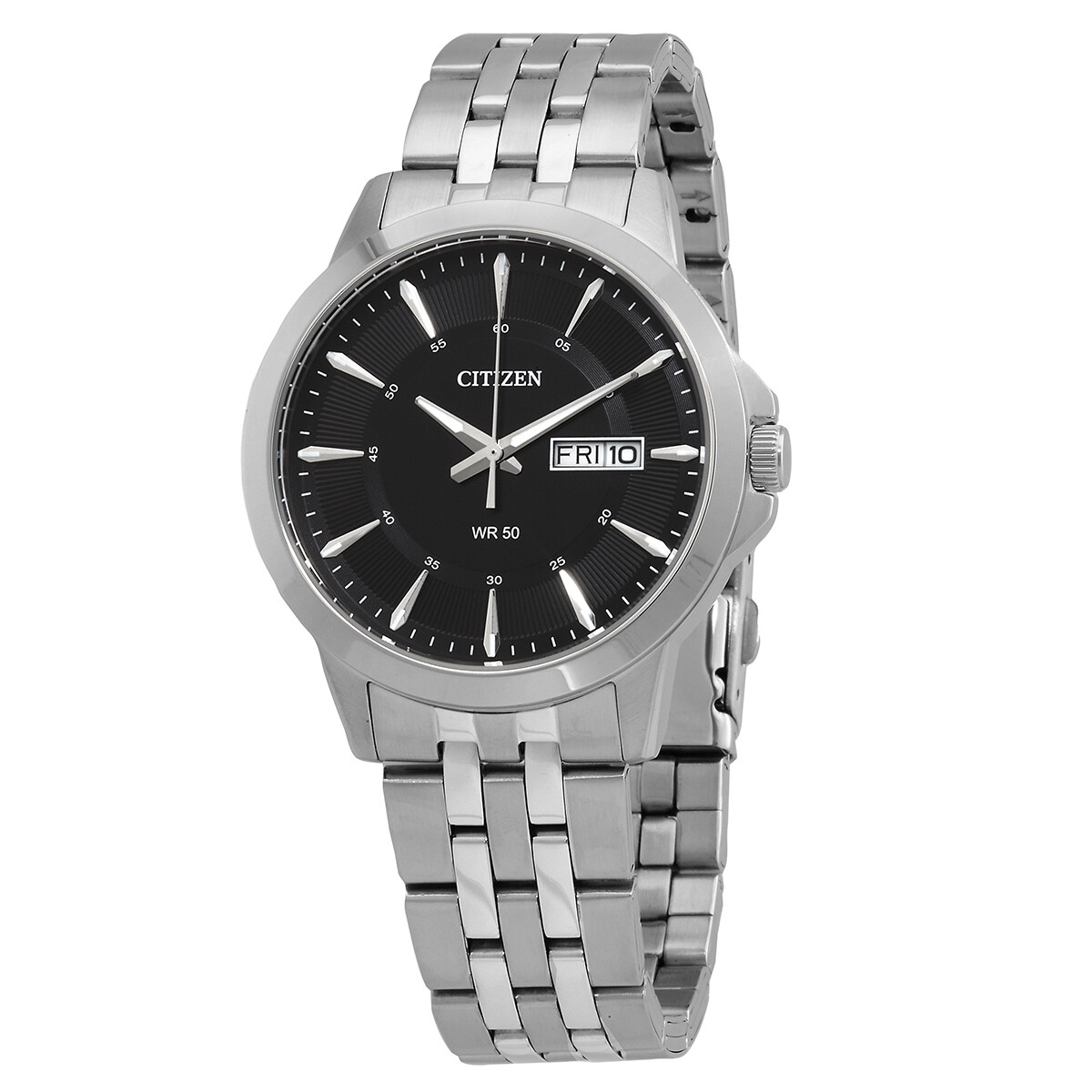 Citizen Quartz Black Dial Stainless Steel Men's Watch BF2011-51E