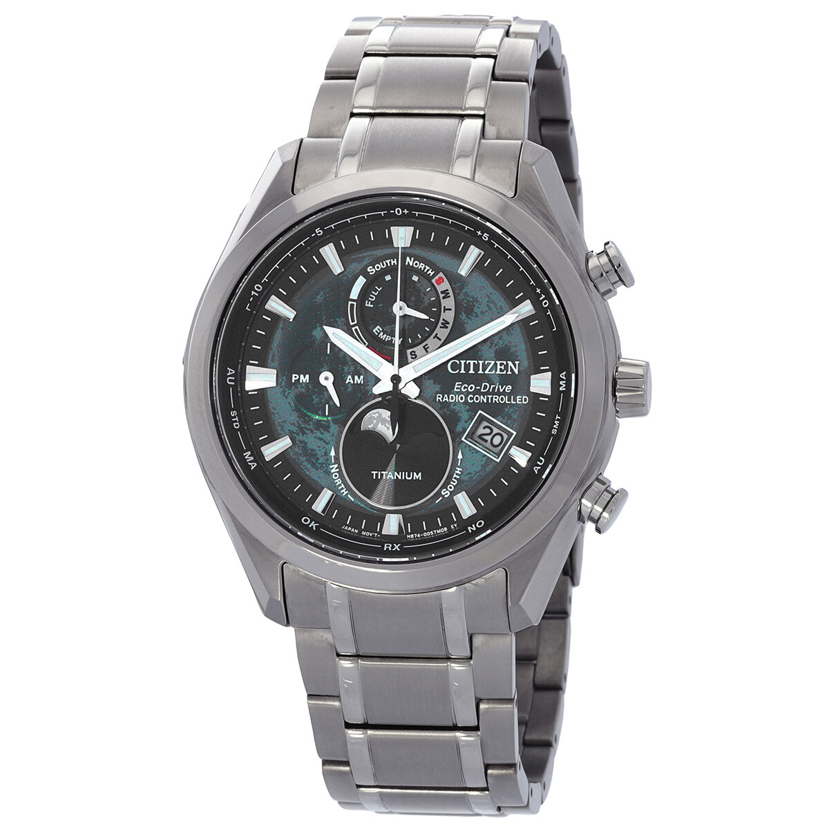 Citizen Radiocontrolado Perpetual Chronograph Quartz Green Dial Men's Watch BY1010-81X