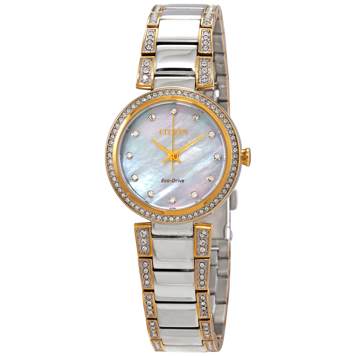 Citizen Silhouette Crystal Mother of Pearl Dial Ladies Watch EM0844-58D