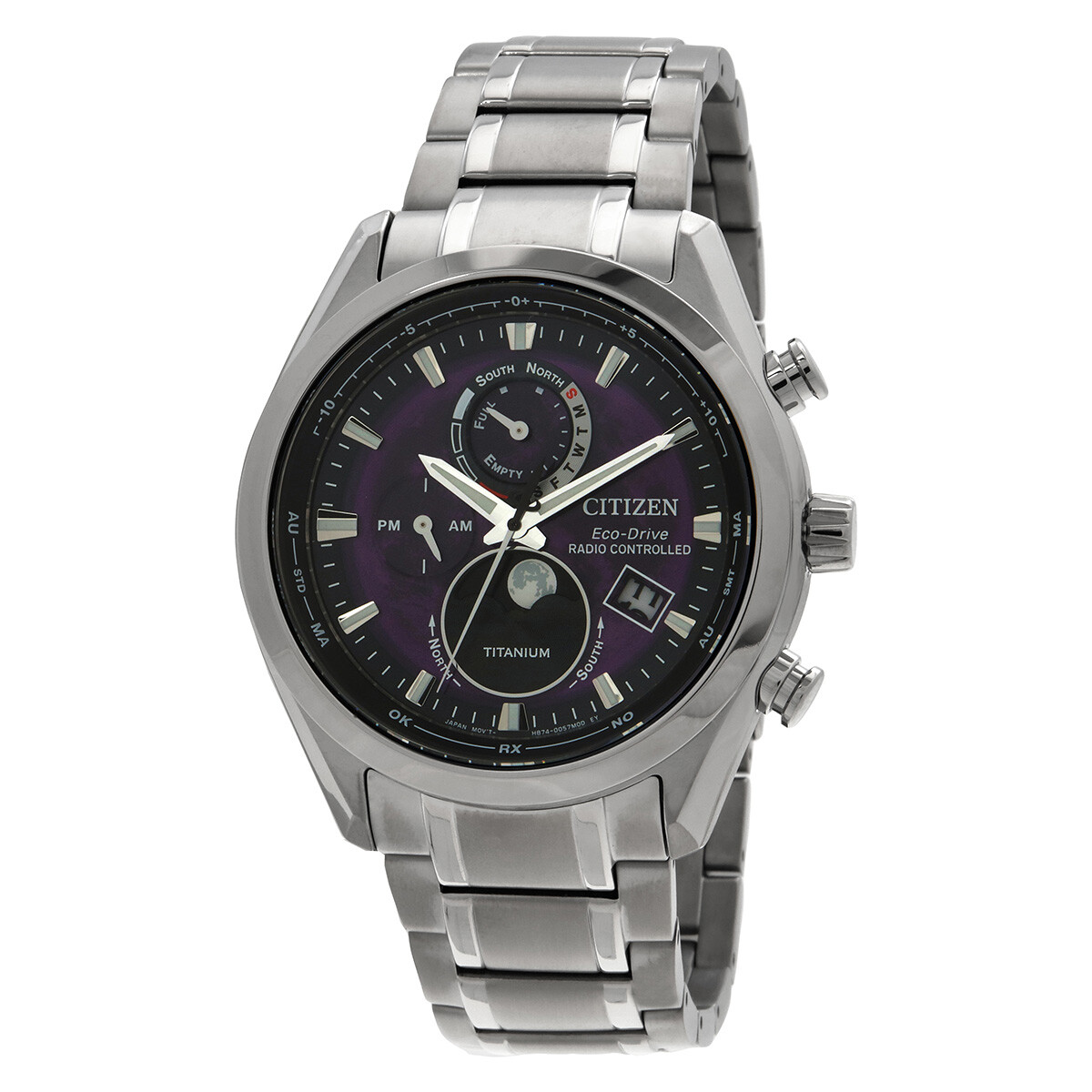 Citizen Tsuki-yomi A-T Perpetual World Time Purple Dial Men's Watch BY1010-81Z