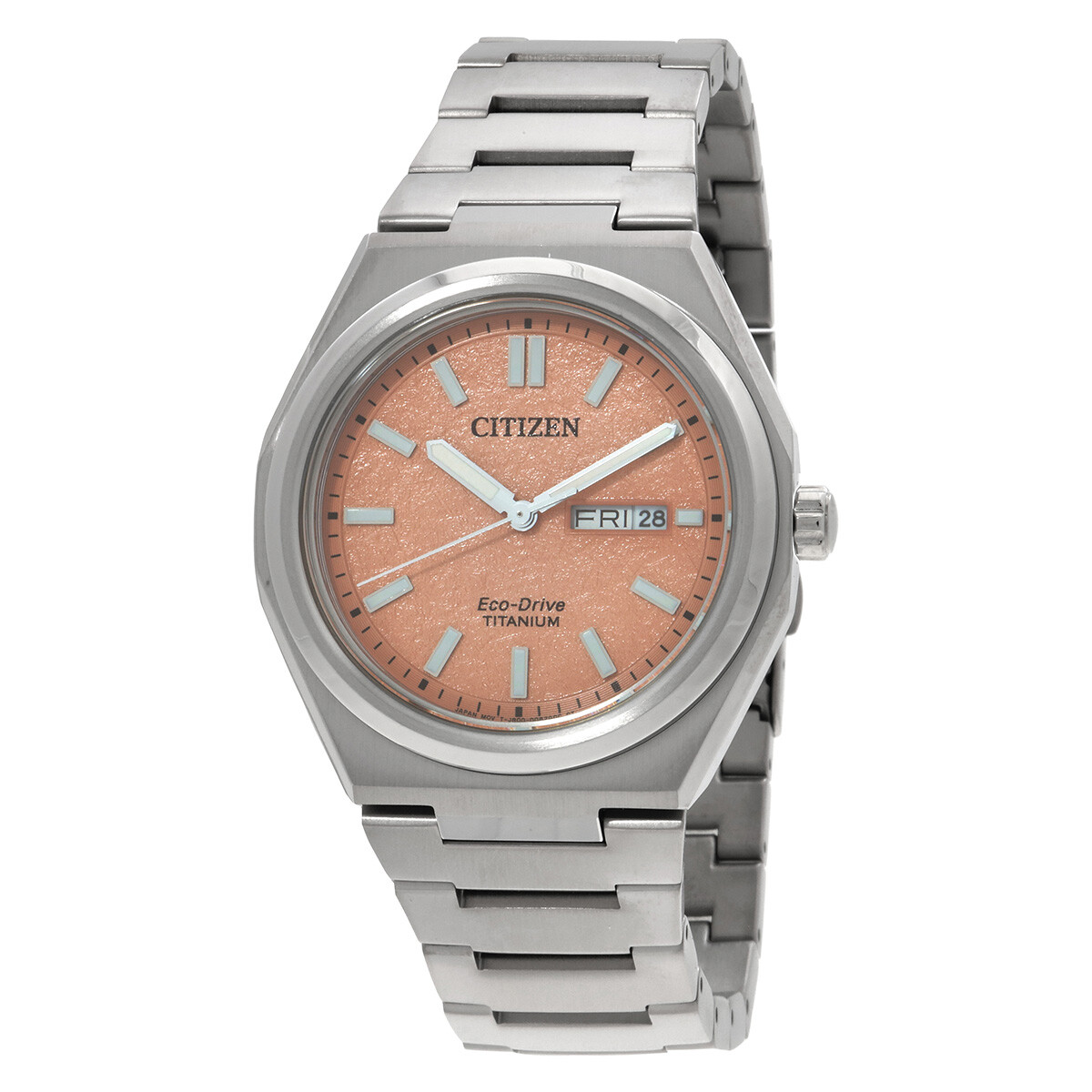 Citizen Zenshin Three-hand Orange Dial Men's Watch AW0130-85Z