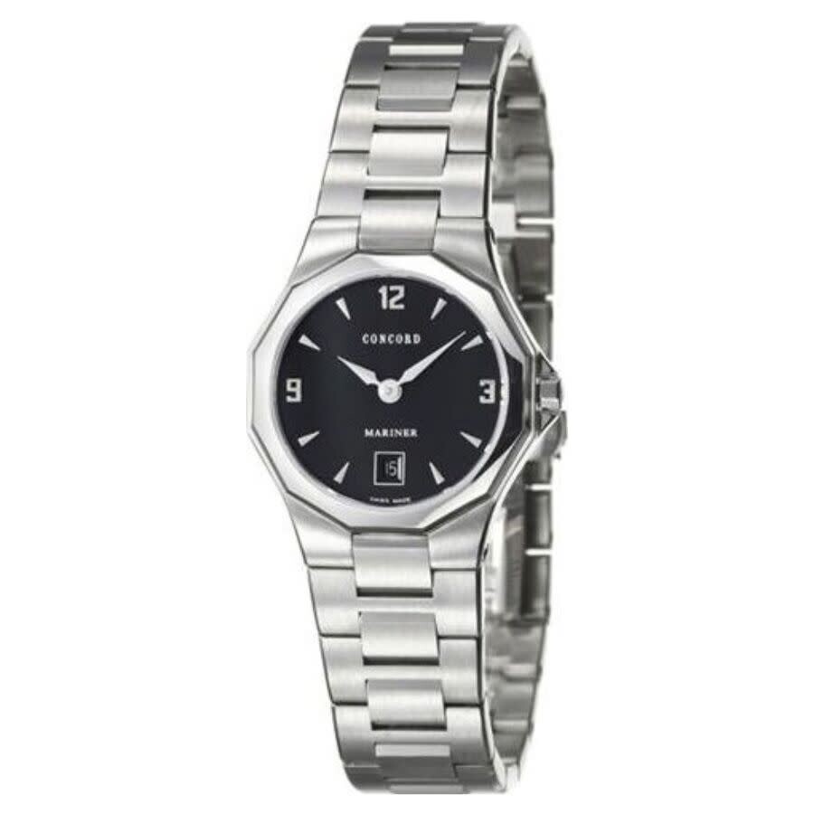 Concord Mariner Quartz Black Dial Ladies Watch 311278
