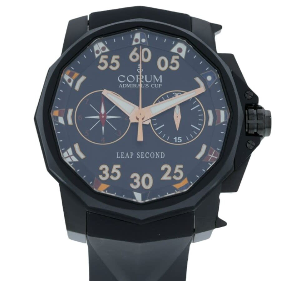 Corum Admirals Cup Seafender 48 Chrono Foudroyante Chronograph Automatic Black Dial Men's Watch A895/04301