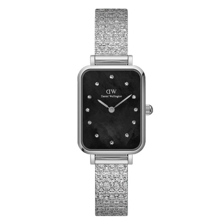 Daniel Wellington 腕時計 QUADRO PRESSED 20×26 DW00100433 Daniel Wellington Quadro Quartz Black Dial Ladies Watch