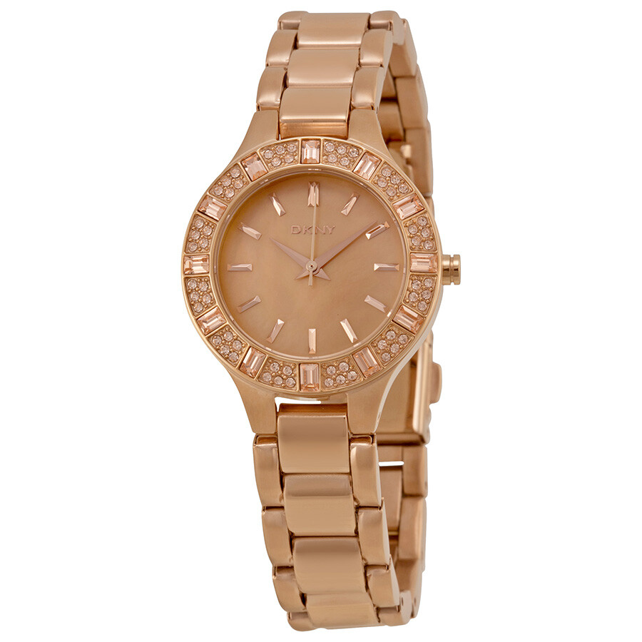 DKNY Chambers Rose Dial Rose Gold-tone Ladies Watch NY8486