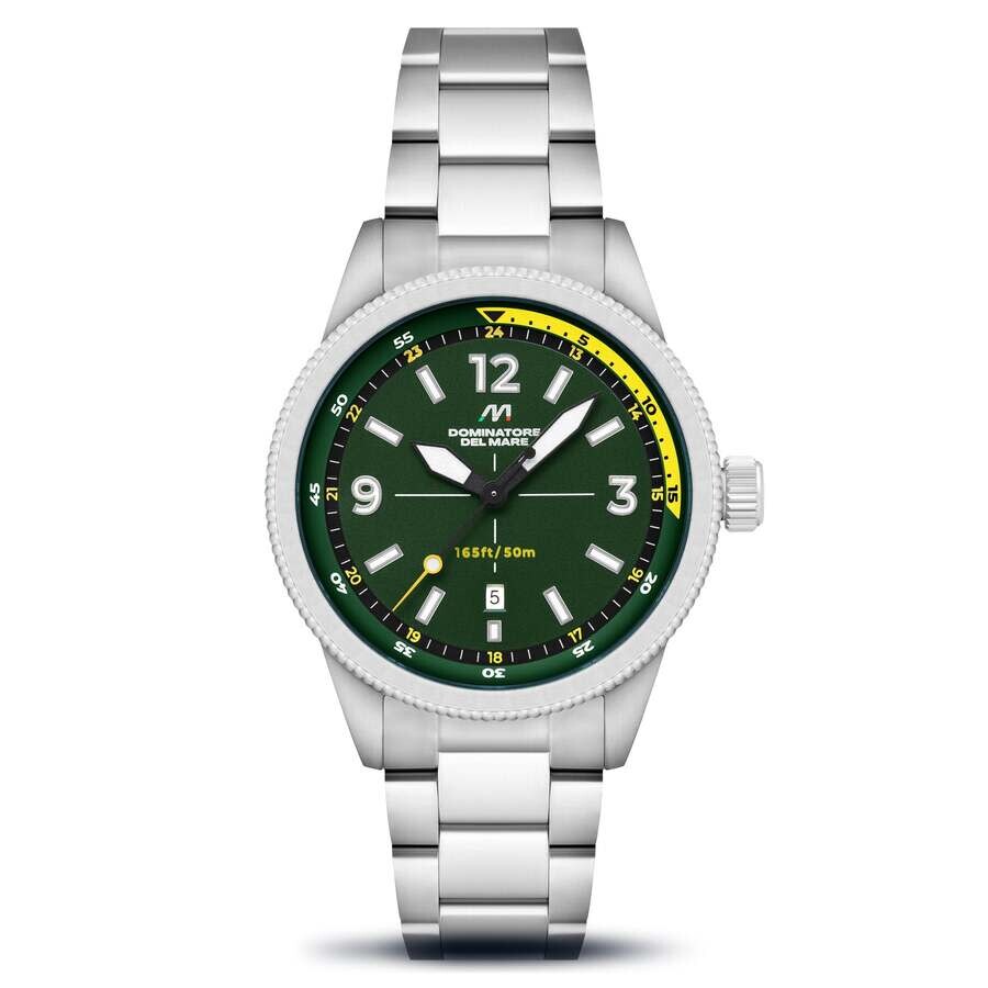 Dominatore Del Mare Aviatore Quartz Green Dial Men's Watch DD-8021-55