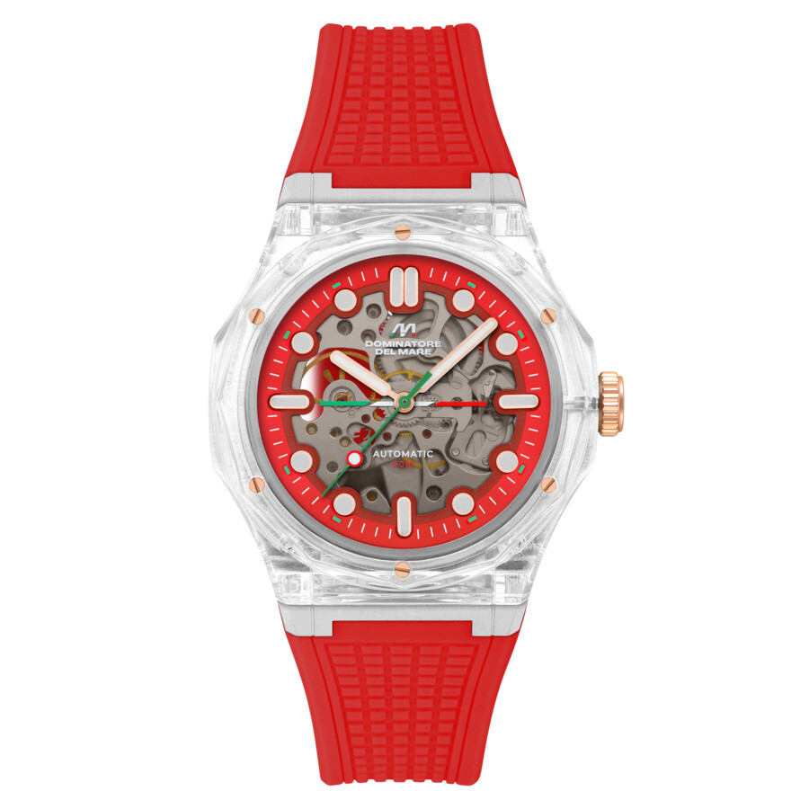 Dominatore Del Mare Ravello Automatic Red Dial Men's Watch DD-8029-06
