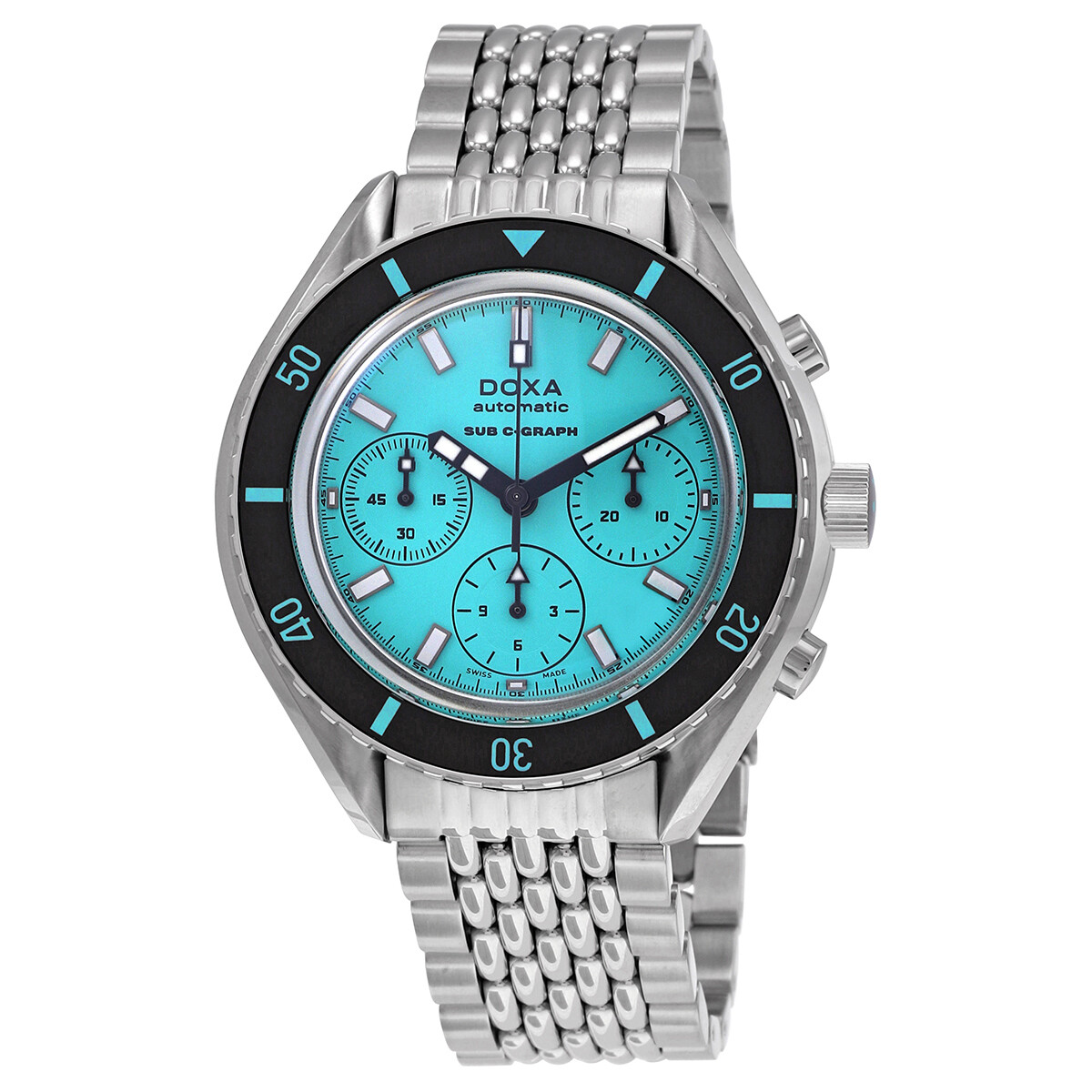 Doxa SUB 200 C-Graph Aquamarine Chronograph Automatic Blue Dial Men's Watch 798.10.241.10