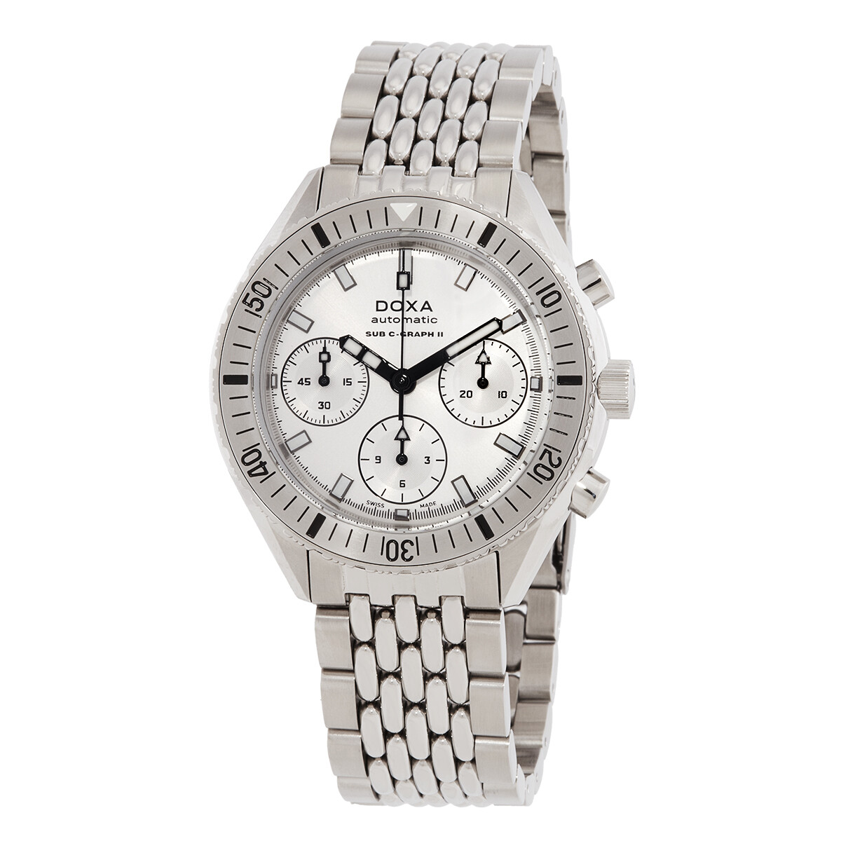 Doxa SUB 200 C-GRAPH II Chronograph Automatic Silver Dial Men's Watch 797.10.011.10