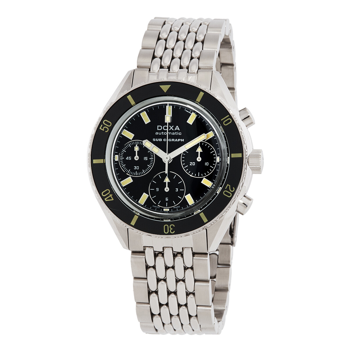 Doxa Sub 200 C-graph Sharkhunter Chronograph Automatic Black Dial Watch 798.10.101.10