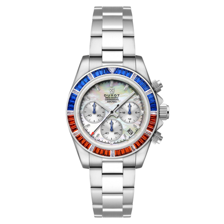 Duxot Accelero Rainbow Chronograph Quartz White Dial Men's Watch DX-2064-11