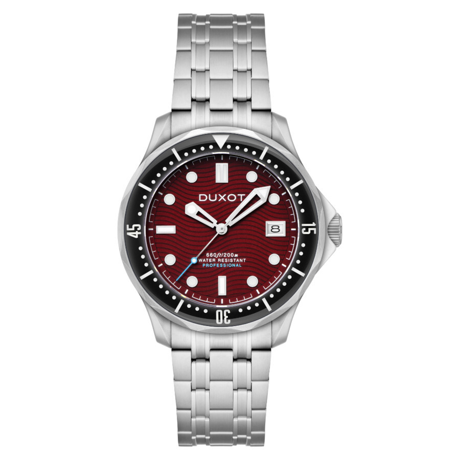 Duxot Henri Diver Automatic Red Dial Men's Watch DX-2060-55