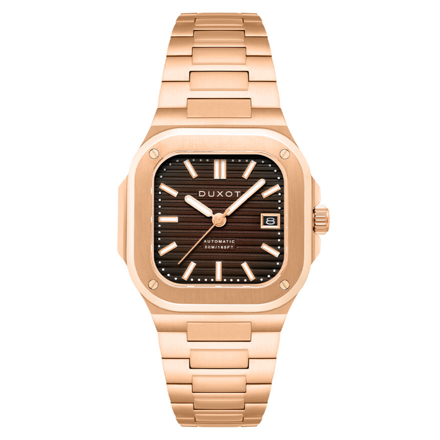 Duxot Quadrata Automatic Brown Dial Men's Watch DX-2073-55