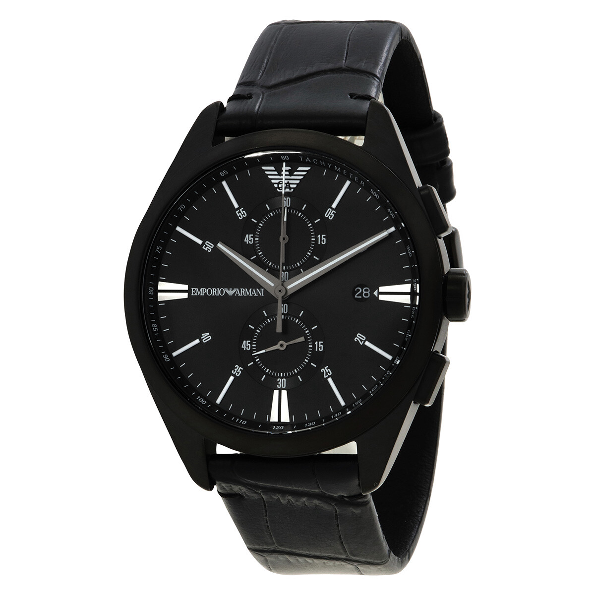 Emporio Armani Classic Black Dial Brushed Black Men's Watch AR1895