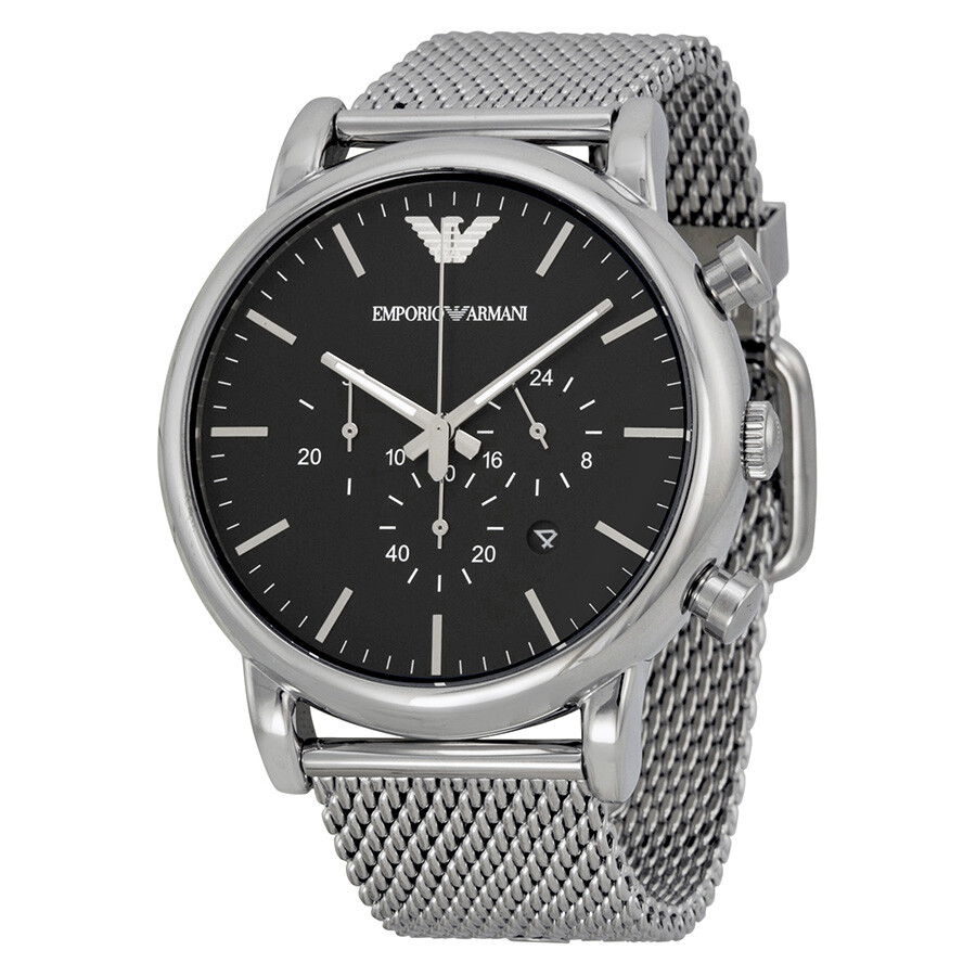 Emporio Armani Diver Chronograph Quartz Black Dial Men's Watch