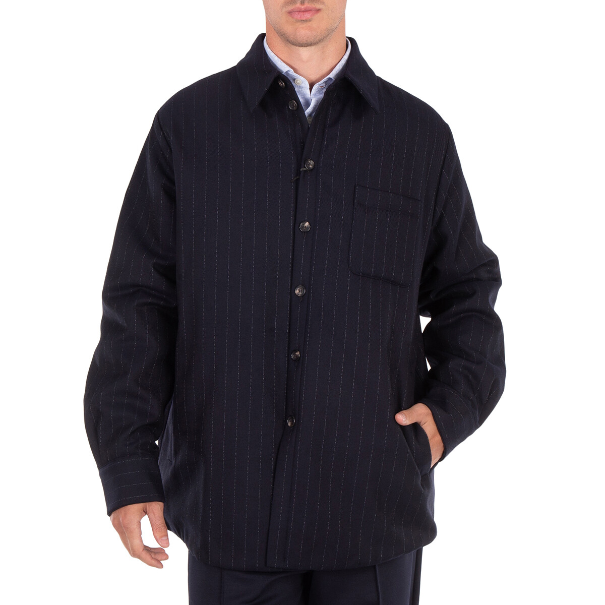 Emporio Armani Stretch Nylon-Blend Shirt, Size Small 8N1C09-1NI9Z