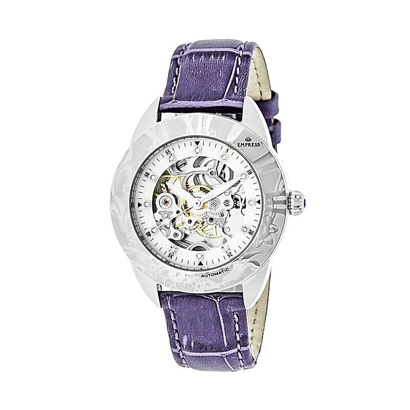 Empress Godiva Automatic Crystal Mother of Pearl Dial Ladies Watch EM1105