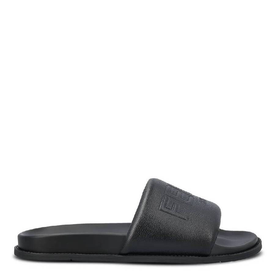 FENDI｜SLIPPERS (8X8326 NA7 F0QA1) Fendi Feel Double Band Leather Slides, Brand Size 36 ( US
