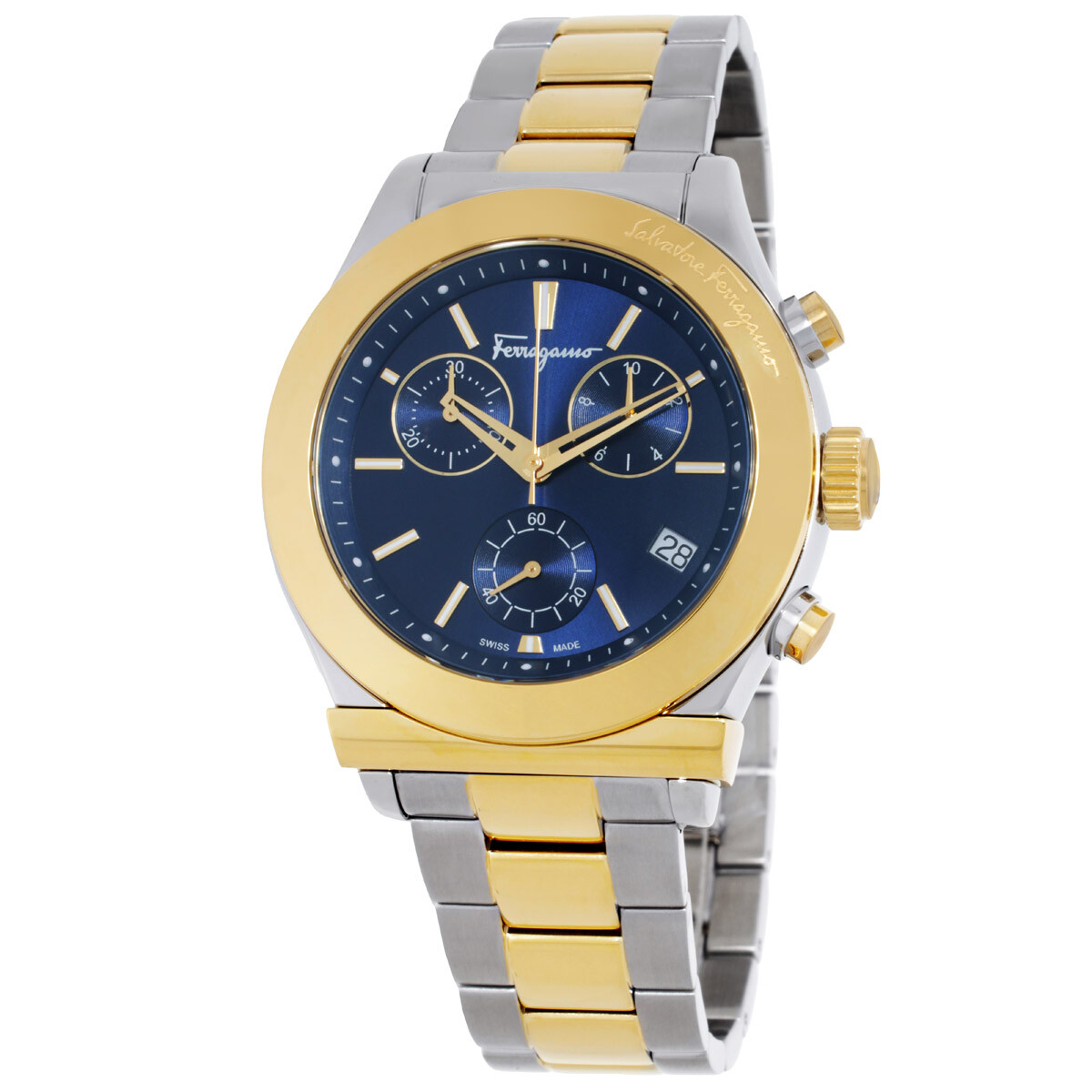 Ferragamo 1898 Chronograph Quartz Blue Dial Men's Watch SFH600418