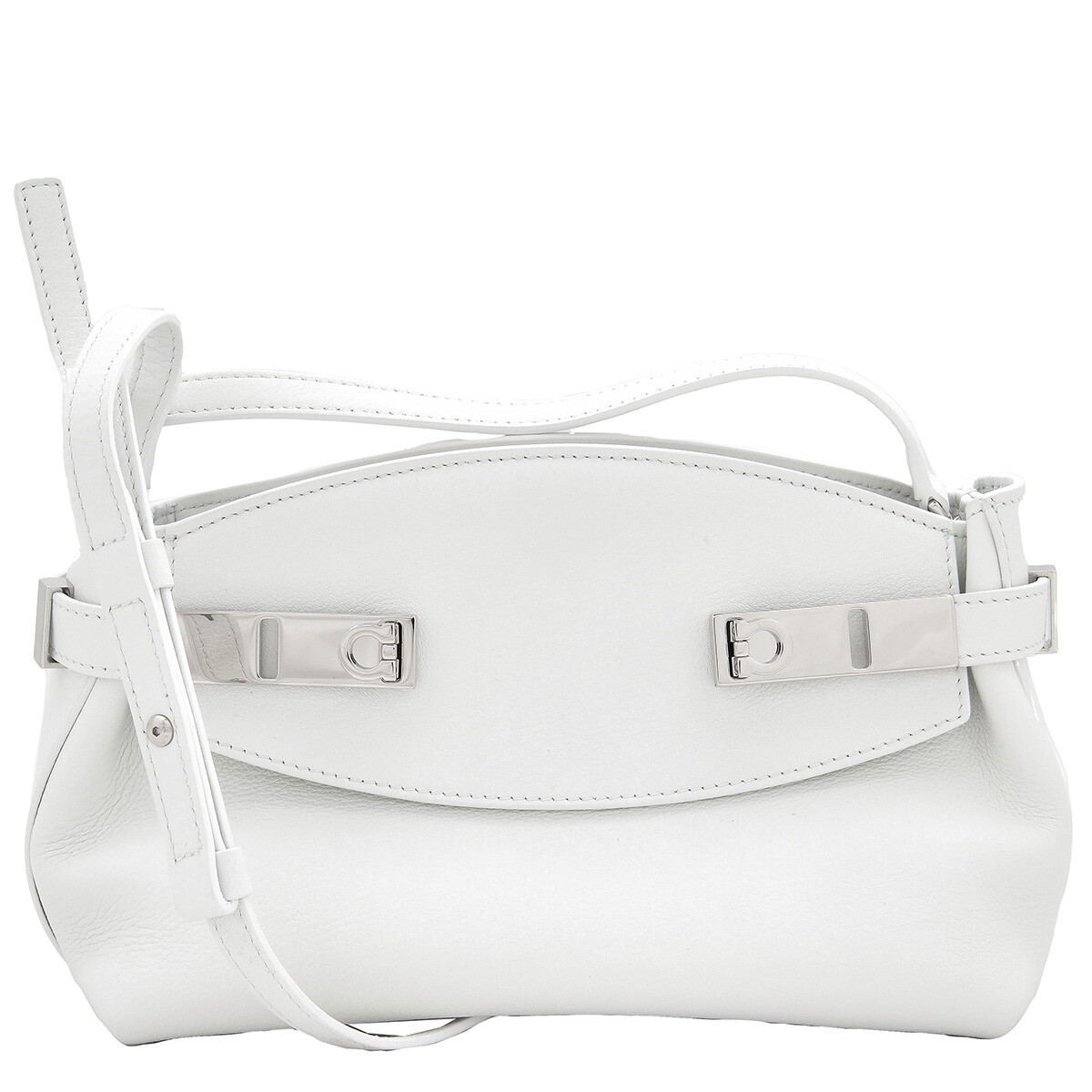 Ferragamo Salvatore Ferragamo Black Leather Trapezio