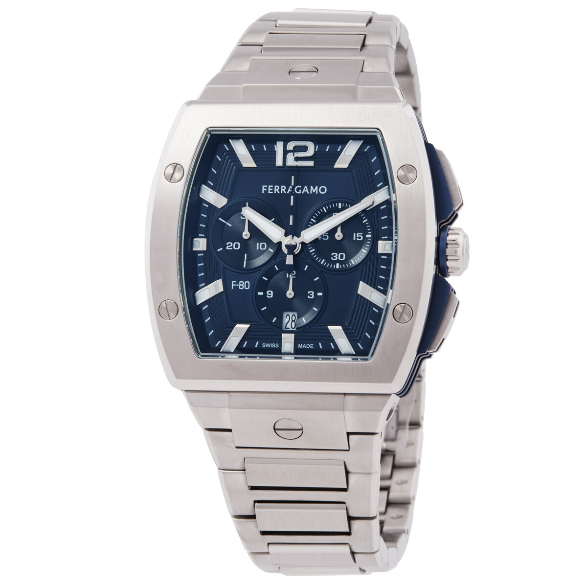Ferragamo F-80 Chronograph Quartz Blue Dial Men's Watch SFKE00724