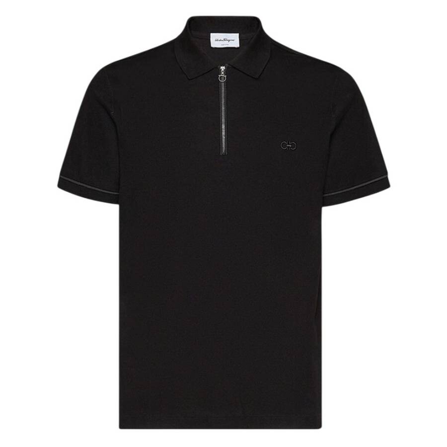 Ferragamo Gancini Embroidered Cotton Pique Polo