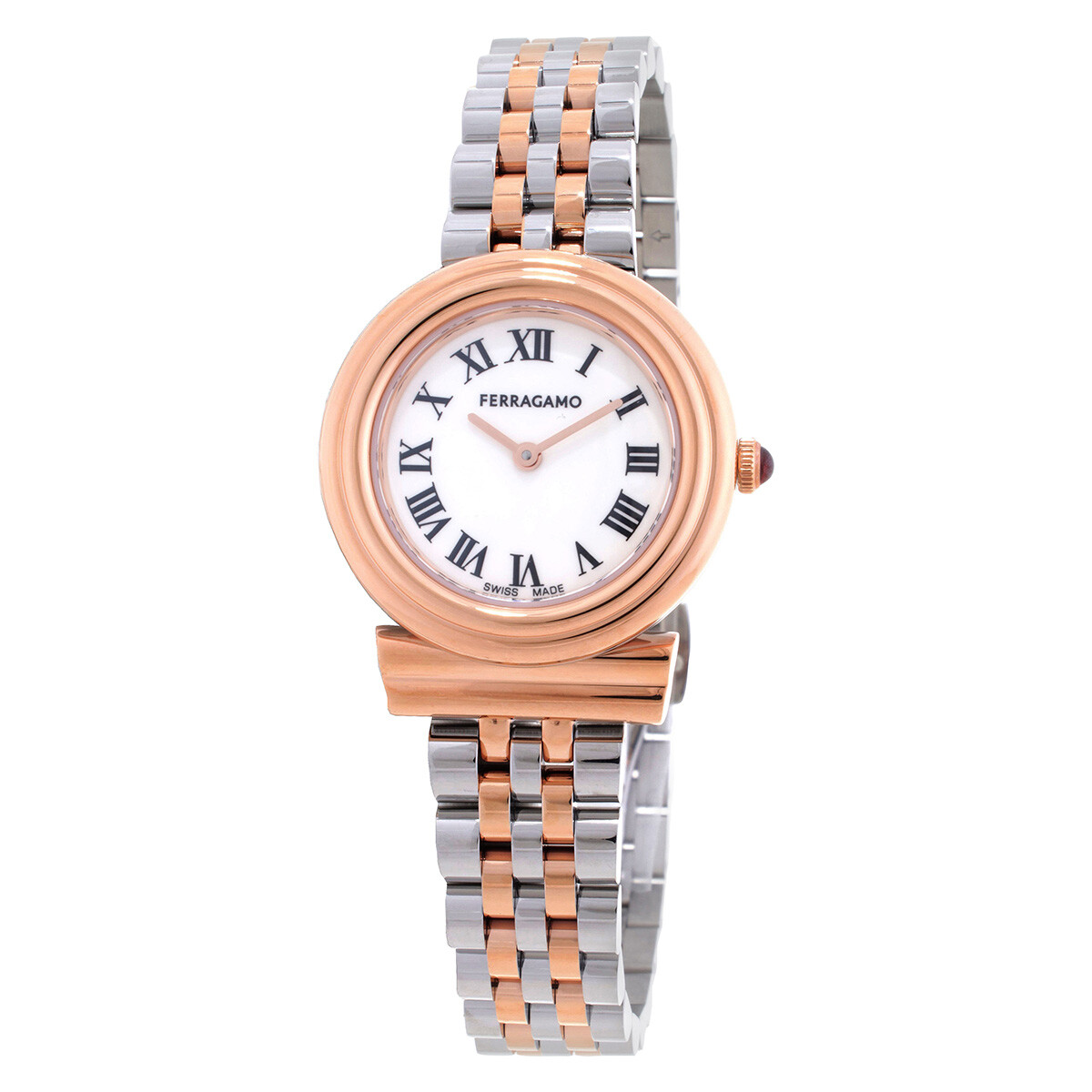 Ferragamo Gancini Quartz White Dial Ladies Watch SFMV01624