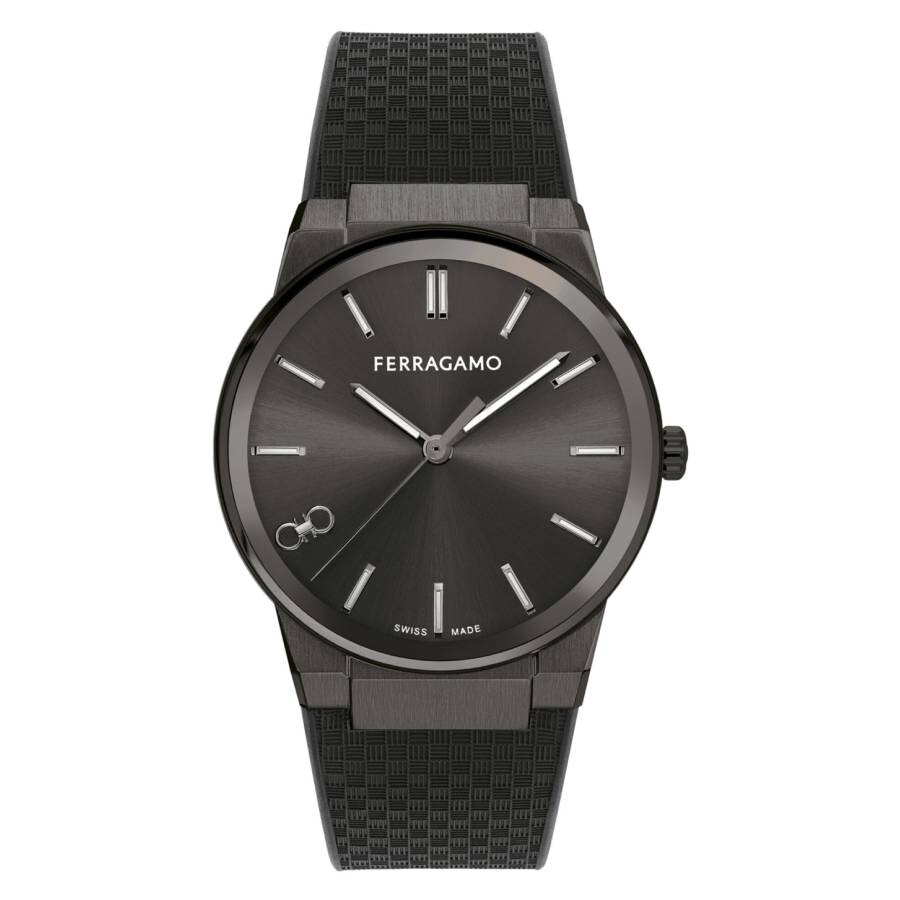 Ferragamo Infinity Sapphire Quartz Black Dial Men's Watch SFST00224