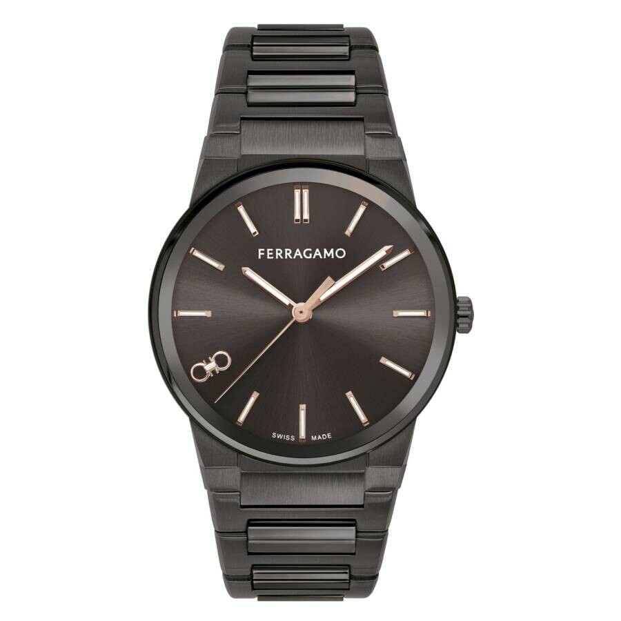 Ferragamo Infinity Sapphire Quartz Grey Dial Men's Watch SFST00524