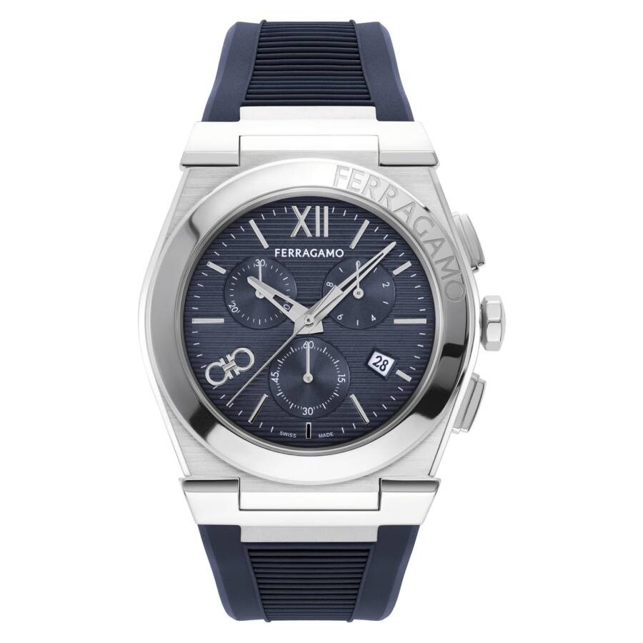 Ferragamo Vega Chrono Quartz Blue Dial Men's Watch SFMR00724