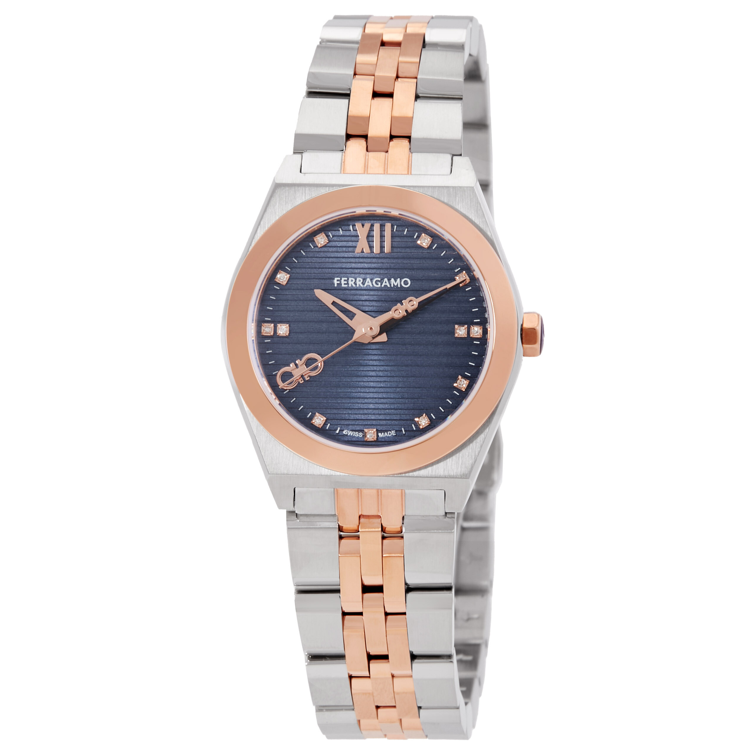 Ferragamo Vega New Quartz Diamond Blue Dial Ladies Watch SFKJ00824