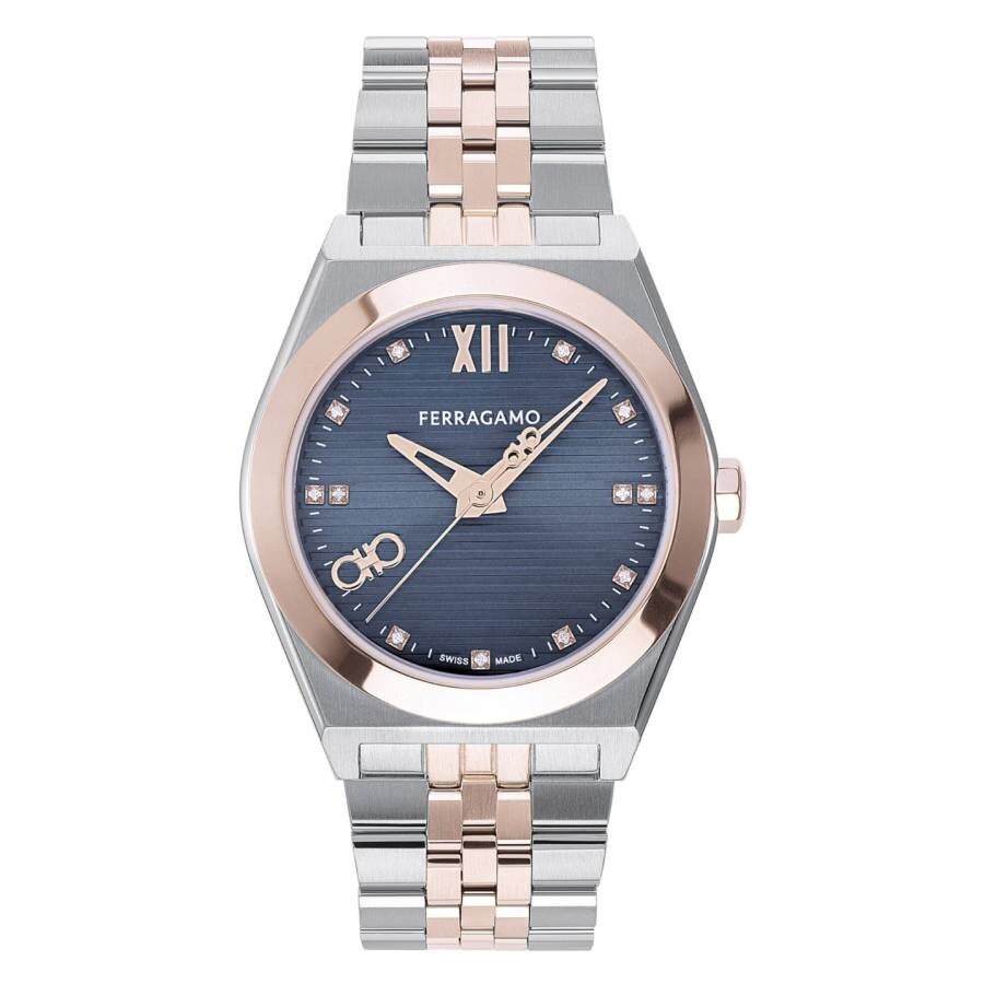 Ferragamo Vega Quartz Diamond Blue Dial Men's Watch SFKI00824