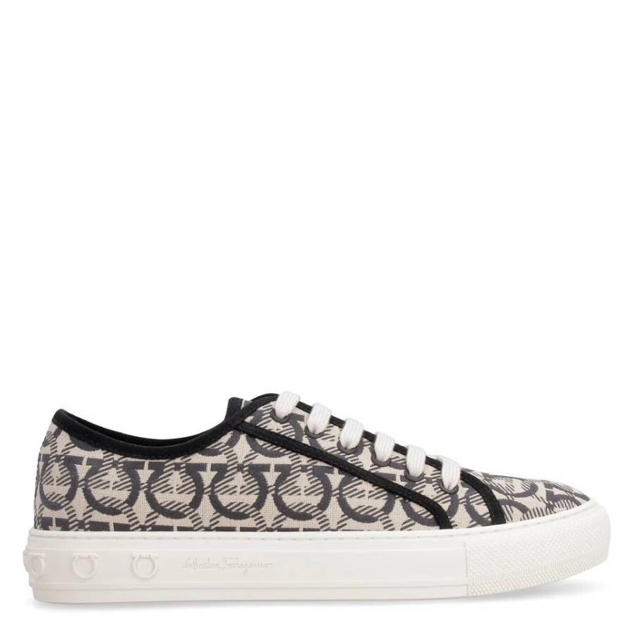 Ferragamo Wimbledon Gancini Low-Top Sneakers