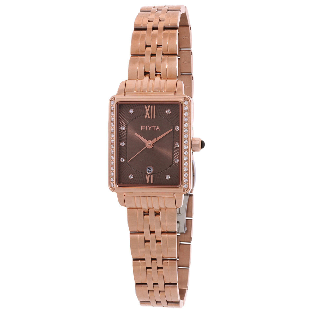 Fiyta Allure Quartz Crystal Brown Dial Ladies Watch L865012.PKPD