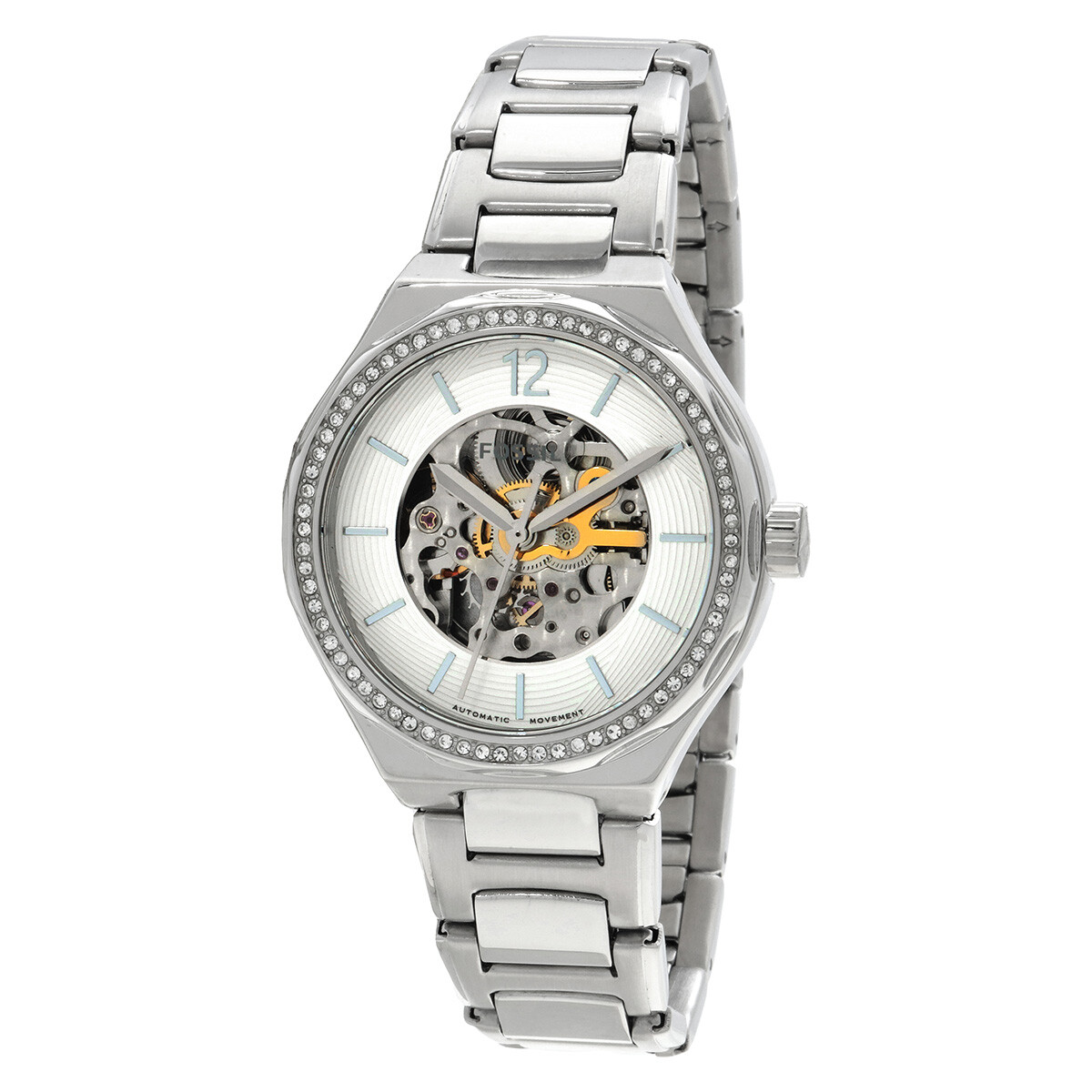 Fossil Eevie Automatic White Dial Ladies Watch BQ3788