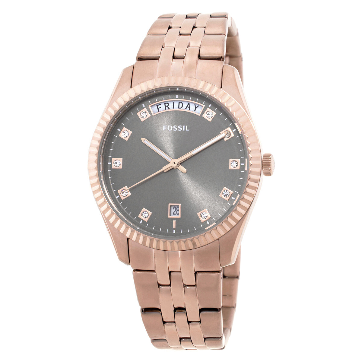 Fossil Scarlette Day-Date Quartz Gray Dial Ladies Watch ES5459