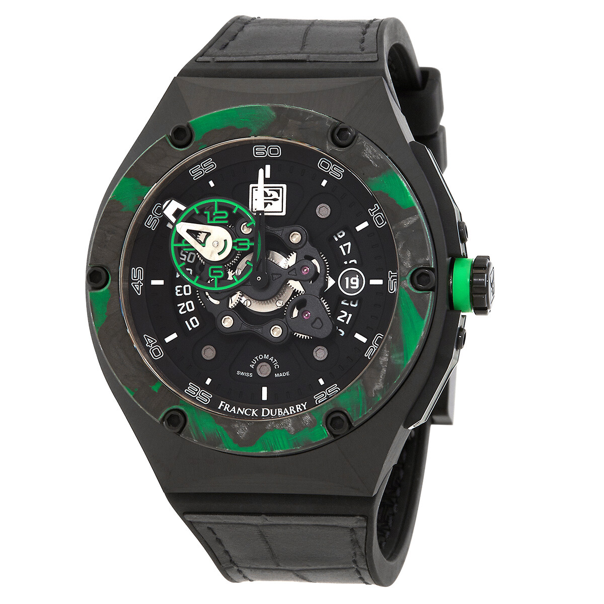 Franck Dubarry Crazy Wheel Automatic Black Dial Men's Watch CW-04-07