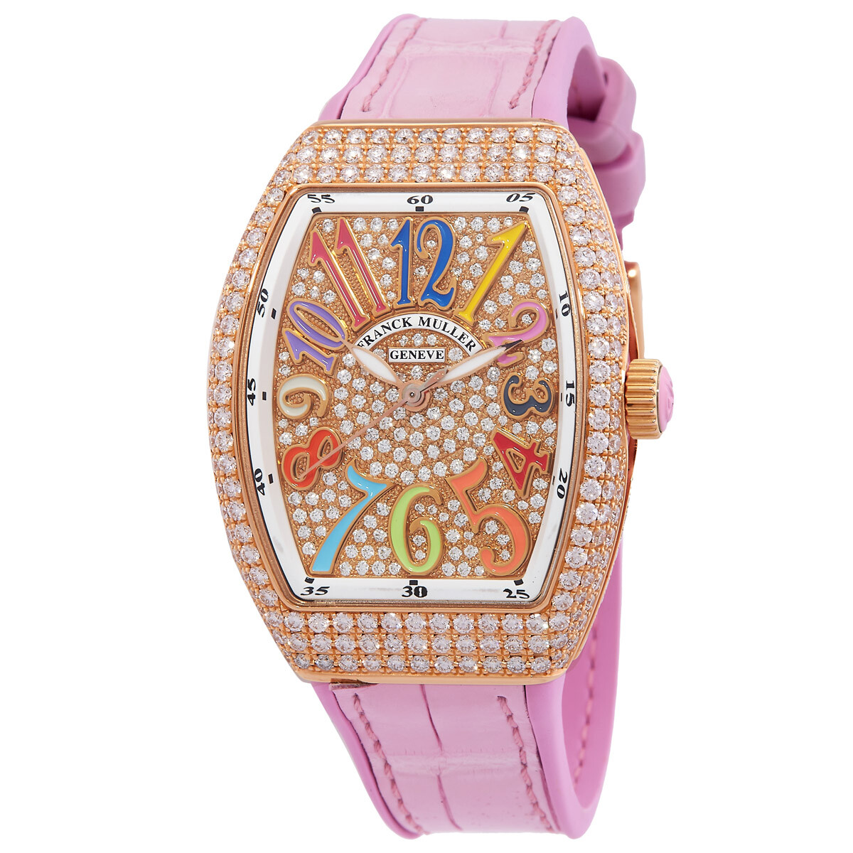 Franck Muller Vanguard Automatic Diamond Ladies Watch V 32 SC AT FO D CD COL DR
