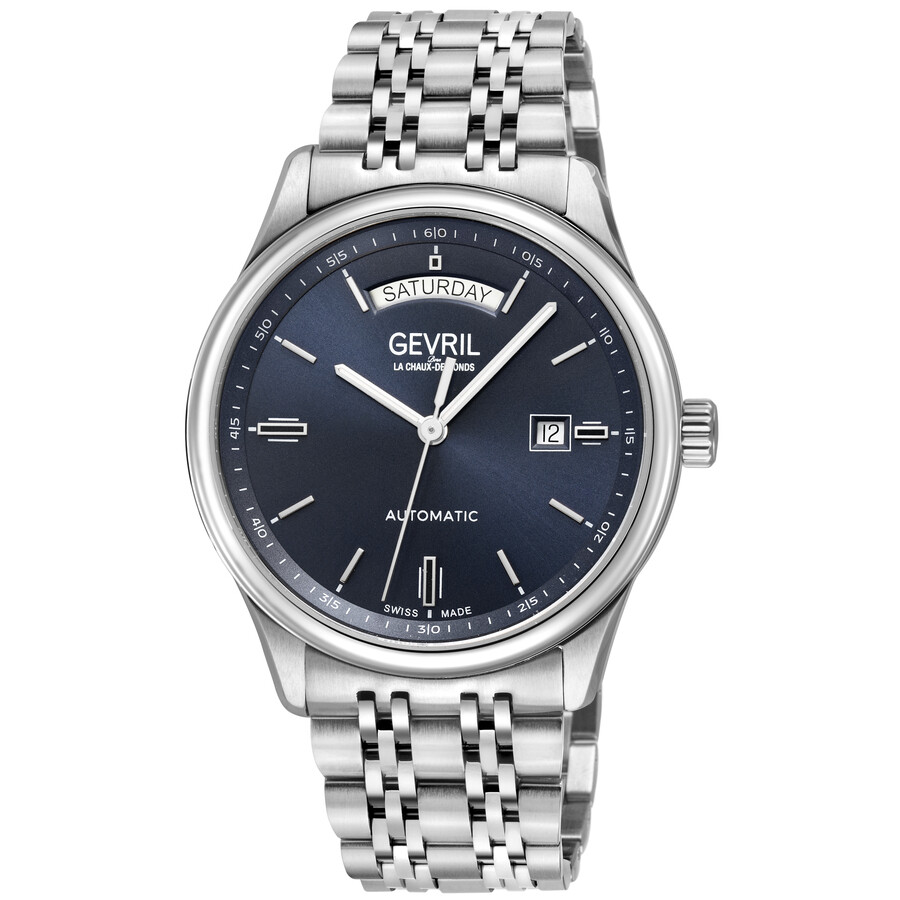 Gevril Excelsior Automatic Blue Dial Men's Watch 48207B